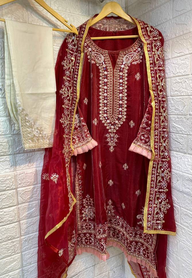 Asim Jofa Velvet Embroidery Pakistani Readymade Suits Catalog